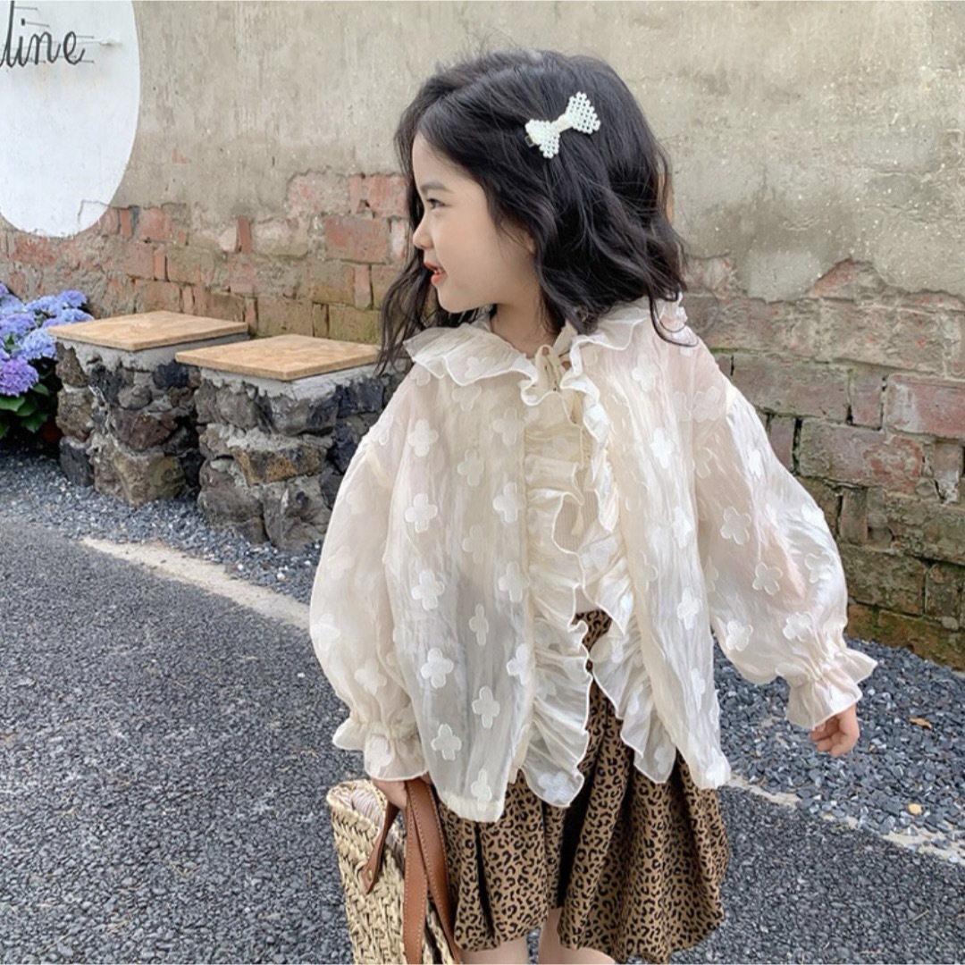 frill tops キッズ/ベビー/マタニティのキッズ服女の子用(90cm~)(ブラウス)の商品写真