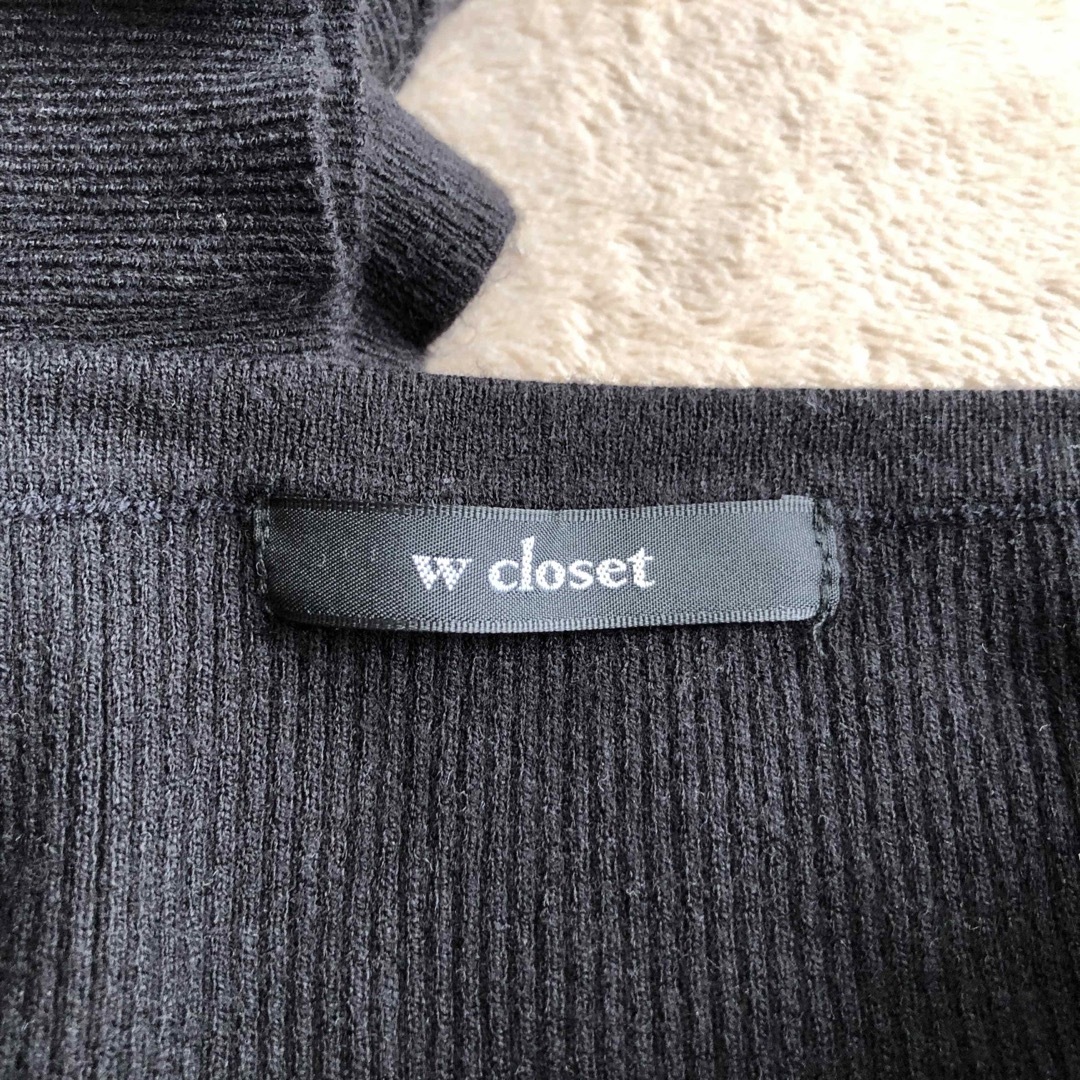 w closet(ダブルクローゼット)の「w closet」 ニットアンサンブル FREE   ブラック レディースのトップス(カーディガン)の商品写真