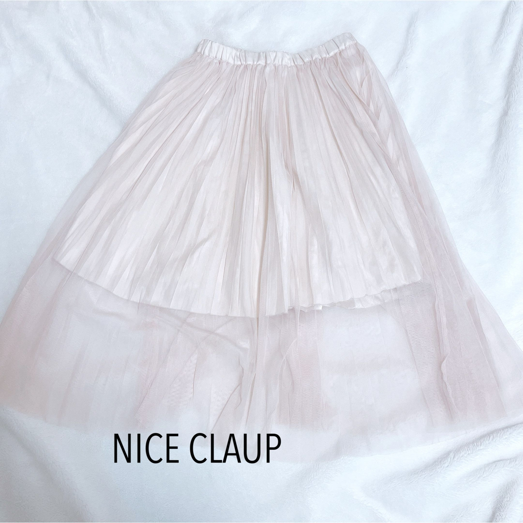 NICE CLAUP(ナイスクラップ)のNICE CLAUP ナイスクラップ　プリーツスカート レディースのスカート(ひざ丈スカート)の商品写真