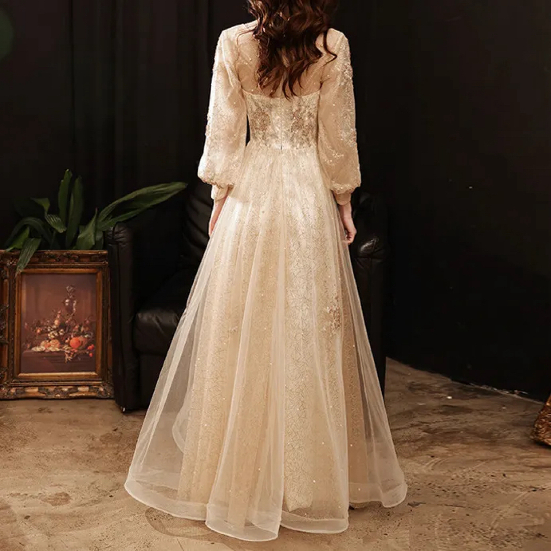 ウェディングドレス 結婚式 前撮り カラードレス レディースのフォーマル/ドレス(ウェディングドレス)の商品写真