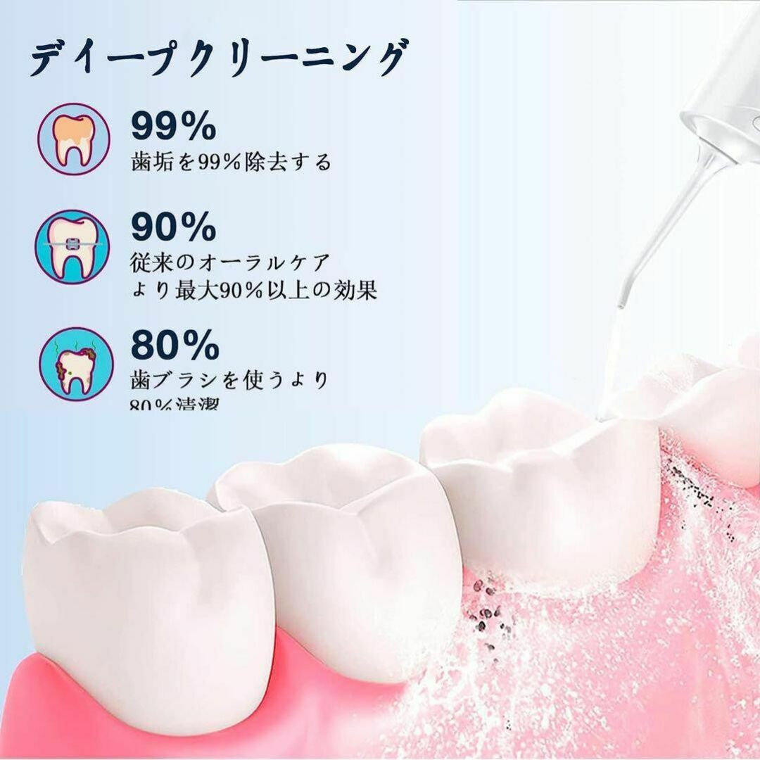 Liebssen 口腔洗浄機器 携帯型容量300ML 6 水強度 5段階調整 コスメ/美容のオーラルケア(その他)の商品写真