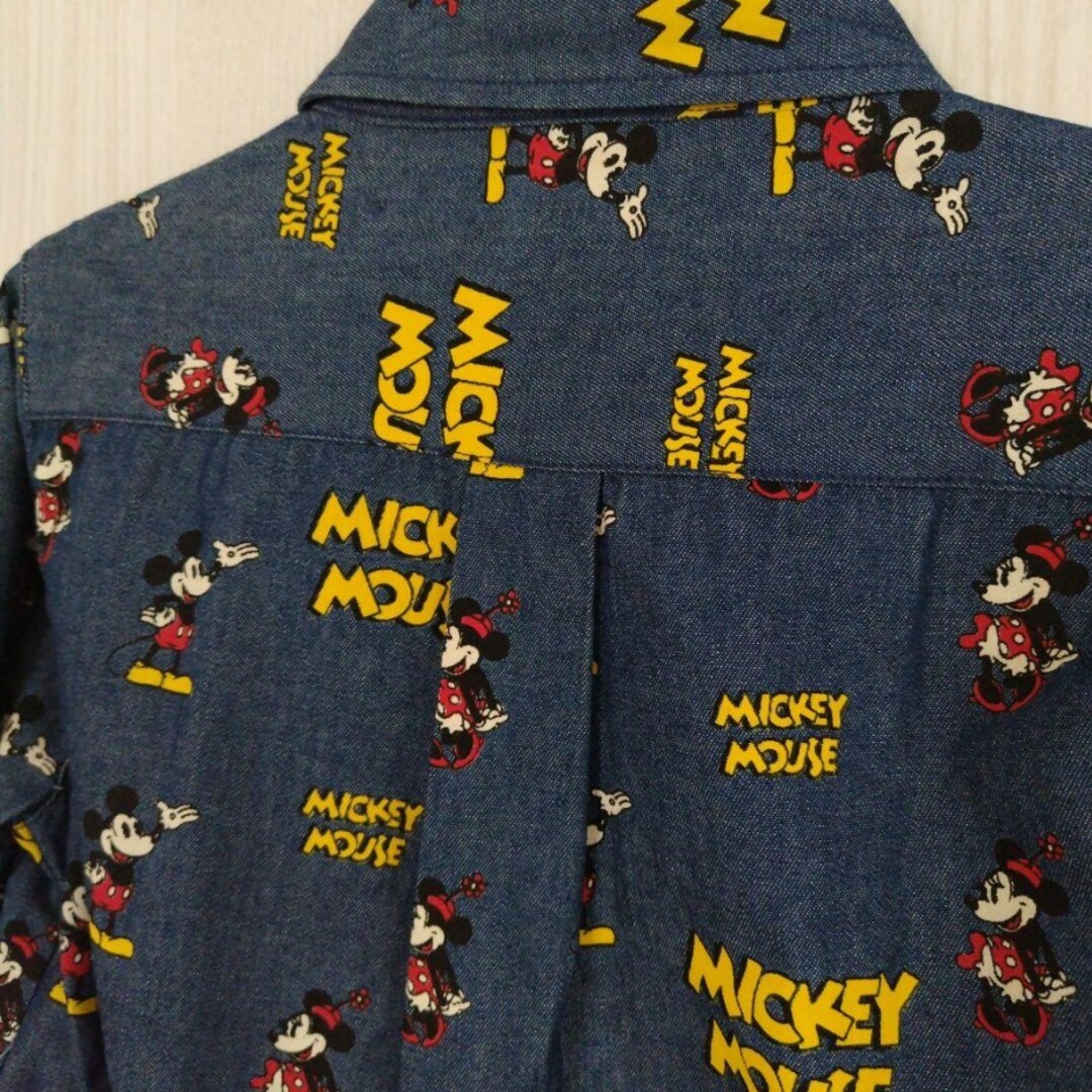 Disney(ディズニー)のDisney☆ミッキー総柄シャツ Mサイズ レディースのトップス(シャツ/ブラウス(長袖/七分))の商品写真