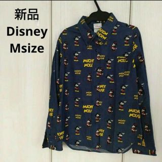 Disney☆ミッキー総柄シャツ Mサイズ