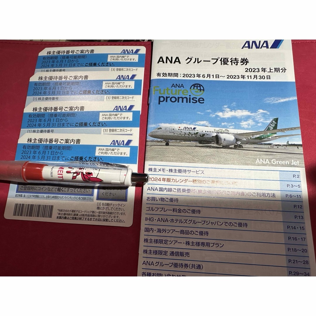 ANA(全日本空輸)(エーエヌエー(ゼンニッポンクウユ))の専用💖ANA株主優待券4枚💖 チケットの乗車券/交通券(航空券)の商品写真