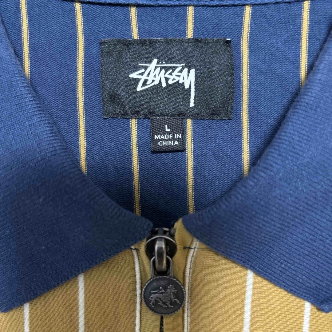 STUSSY(ステューシー)の【希少デザイン】ステューシー　ハーフジップ　ポロシャツ　Lサイズ　マルチカラー メンズのトップス(ポロシャツ)の商品写真