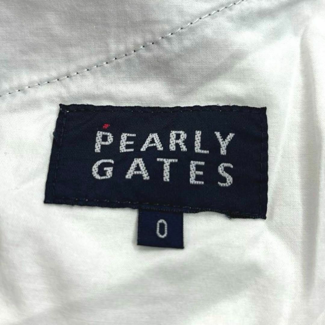 PEARLY GATES(パーリーゲイツ)の訳あり❗️パーリーゲイツ　0/S ゴルフスカート　総柄　ホワイト/ネイビー スポーツ/アウトドアのゴルフ(ウエア)の商品写真