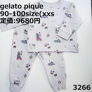 gelato pique - 3266 ジェラートピケ 90 100 長袖 パジャマ 寝巻 セットアップ