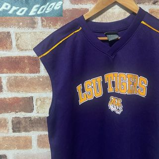 R75 PRO Edge ゲームシャツ 古着 LSU TIGERS ムラサキ(シャツ)