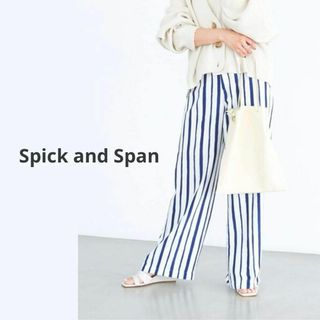 Spick & Span - 2022■スピックアンドスパン　ストライププリントパンツ