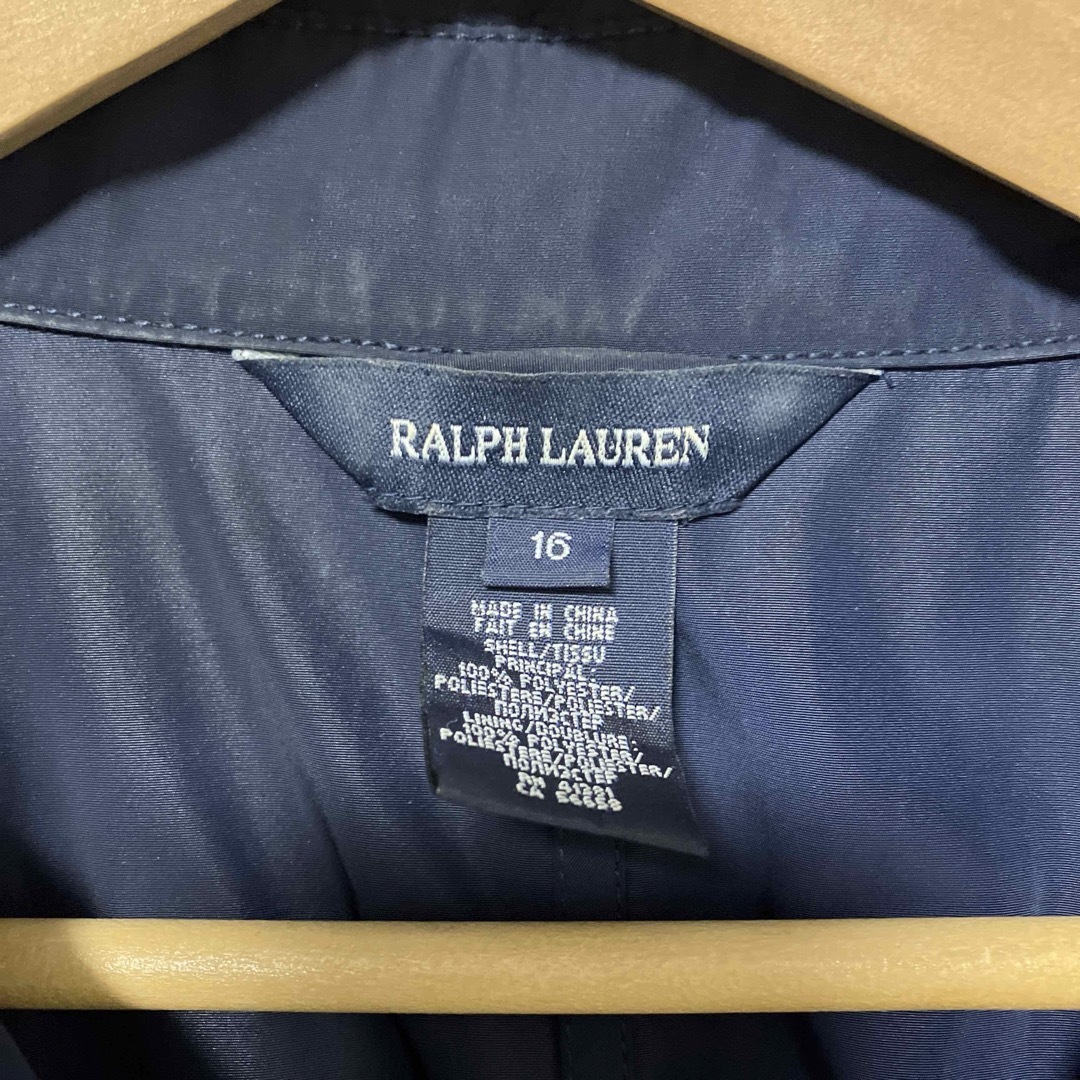 Ralph Lauren(ラルフローレン)のラルフローレン　スプリングコート　ベルト付き　ガールズサイズ16 レディースのジャケット/アウター(スプリングコート)の商品写真