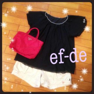 エフデ(ef-de)のef-deシフォンブラウス♡(シャツ/ブラウス(半袖/袖なし))