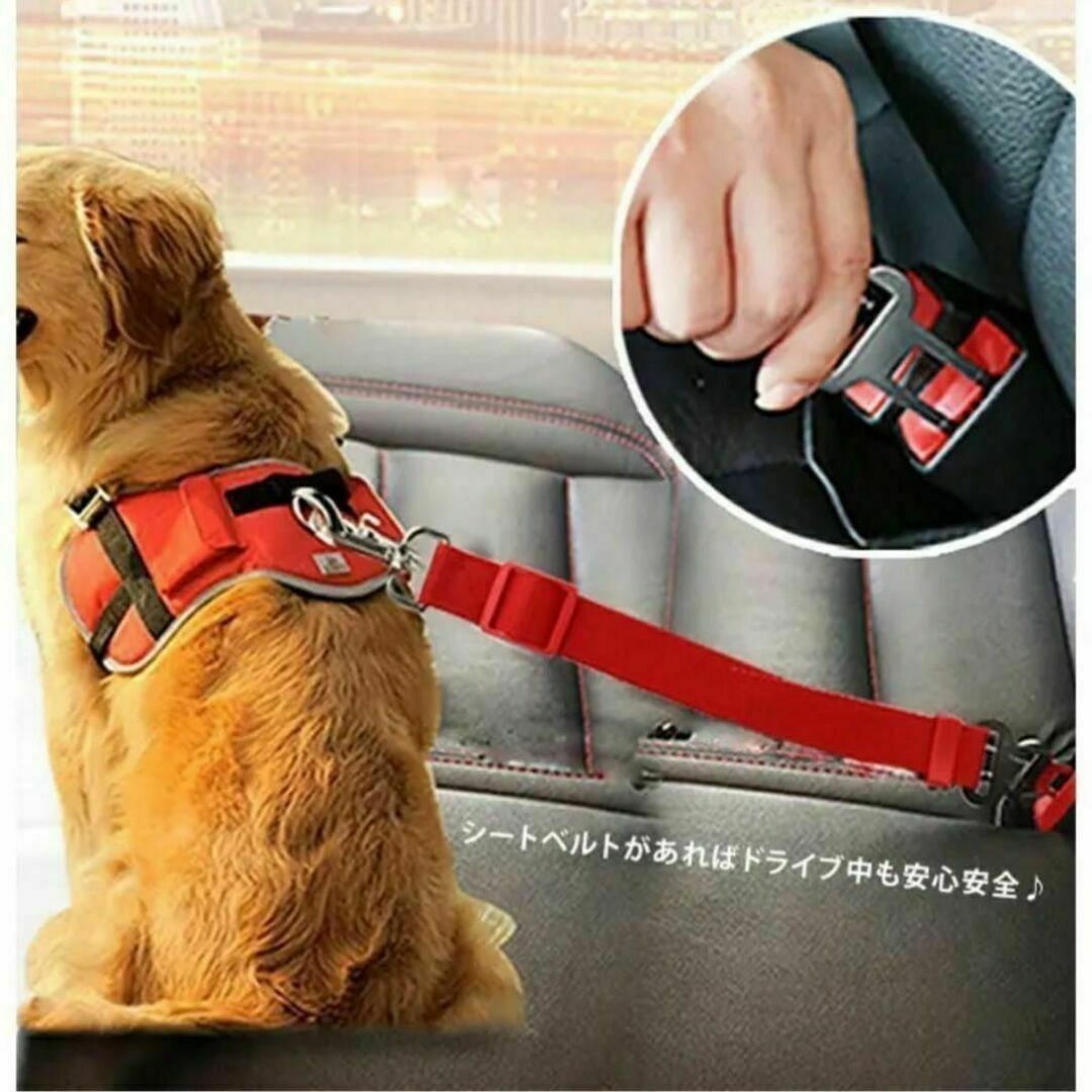 ペットカーリード 車 リード ペット用 シートベルト　　犬猫用　調整可能 その他のペット用品(犬)の商品写真