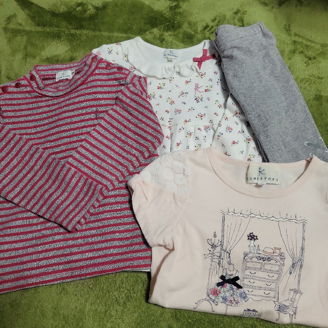 kumikyoku（組曲）(クミキョク)のKUMIKYOKU トップス レギンス 90 まとめて キッズ/ベビー/マタニティのキッズ服女の子用(90cm~)(Tシャツ/カットソー)の商品写真