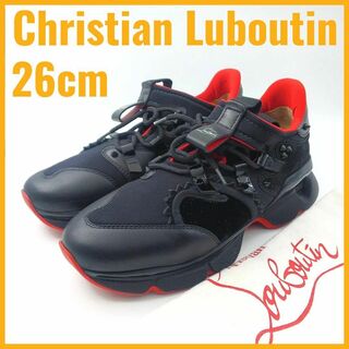 Christian Louboutin - クリスチャンルブタン スニーカー レッドランナー 26cm スタッズ スエード