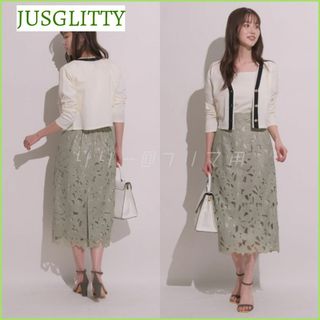 ジャスグリッティー(JUSGLITTY)のJUSGLITTY 23SS フラワーレースタイトスカート　ジャスグリッティー(ロングスカート)