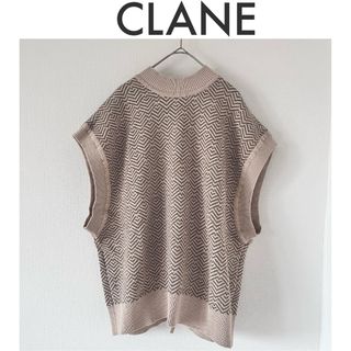 CLANE - 【CLANE】BACK SLIT KNIT VEST コットンニットベスト