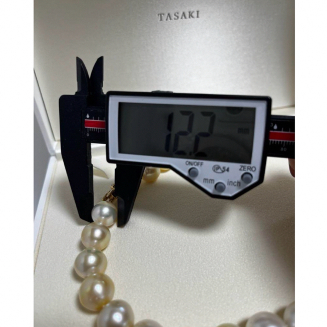 TASAKI(タサキ)の迫力！　タサキ　ダイヤ0.45ct  K18  南洋白蝶パールネックレス　美品 レディースのアクセサリー(ネックレス)の商品写真
