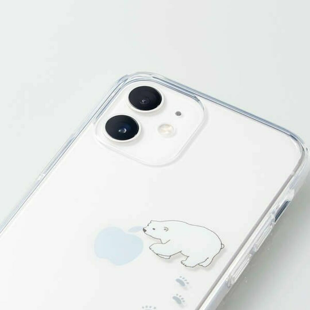 ELECOM(エレコム)のiPhone 12 mini シロクマ柄 ハイブリッド ケース　エレコム スマホ/家電/カメラのスマホアクセサリー(iPhoneケース)の商品写真