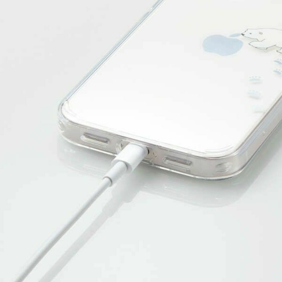 ELECOM(エレコム)のiPhone 12 mini シロクマ柄 ハイブリッド ケース　エレコム スマホ/家電/カメラのスマホアクセサリー(iPhoneケース)の商品写真