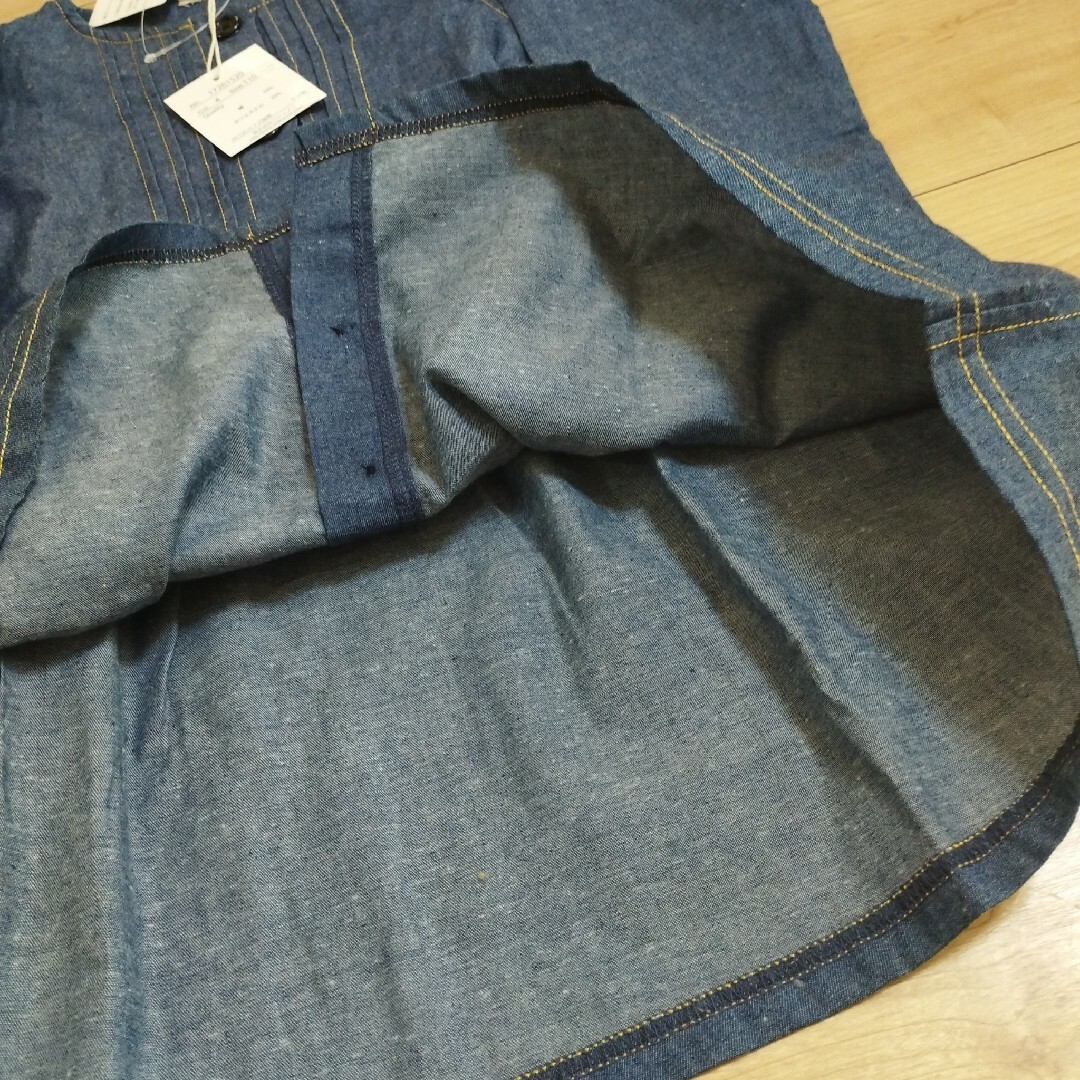 キッズ　ワンピース　デニム キッズ/ベビー/マタニティのキッズ服女の子用(90cm~)(ワンピース)の商品写真