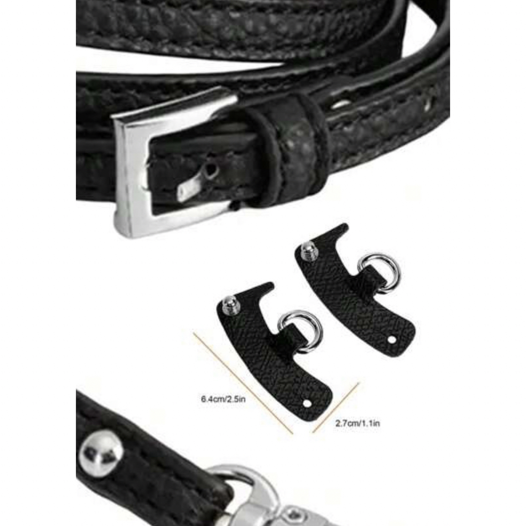 LONGCHAMP(ロンシャン)のロンシャン　Longchamp用　レザー黒カスタムショルダーベルトバッグパーツ レディースのバッグ(その他)の商品写真