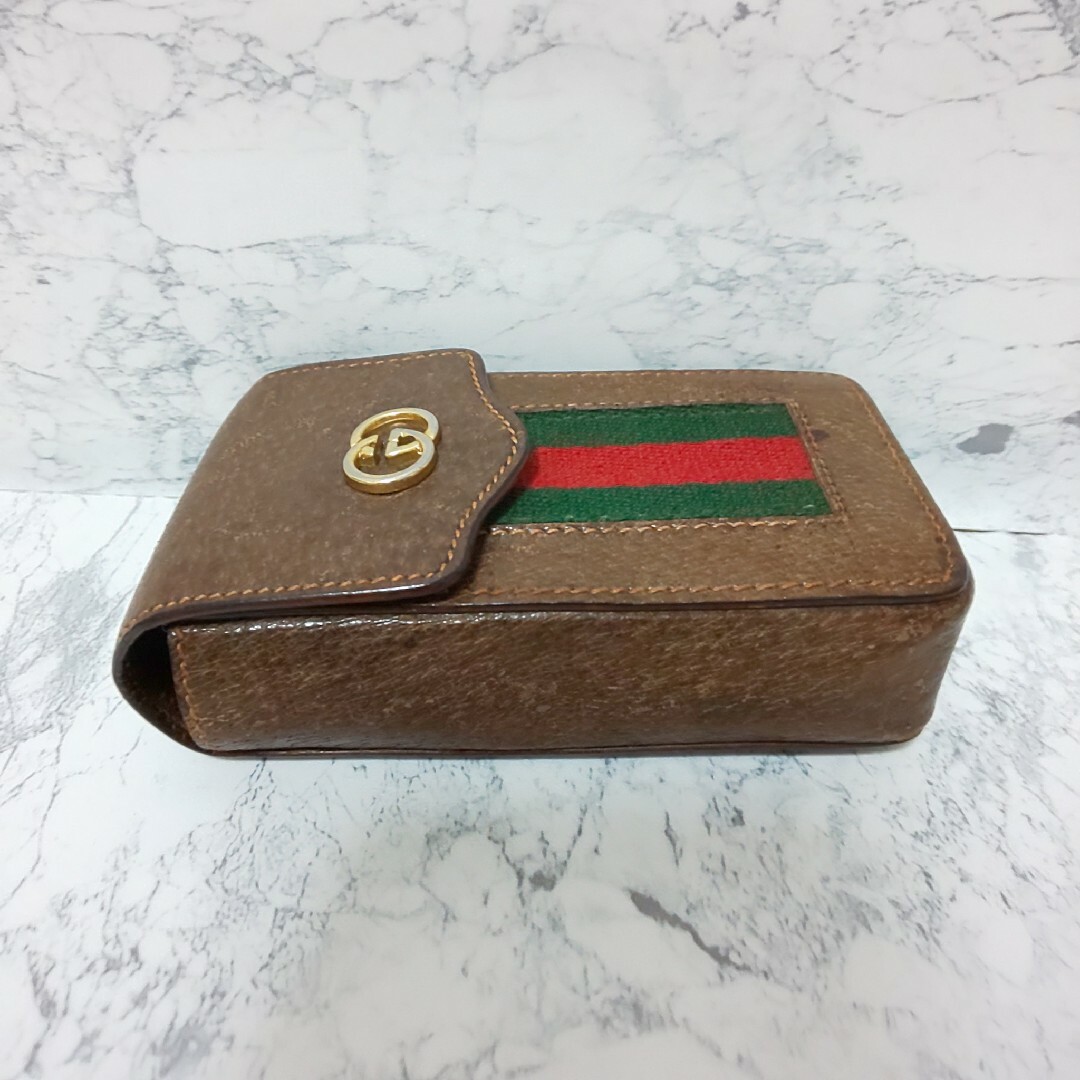 Gucci(グッチ)の【極希少】OLD GUCCI シェリーライン ヴィンテージ シガレットケース メンズのファッション小物(タバコグッズ)の商品写真