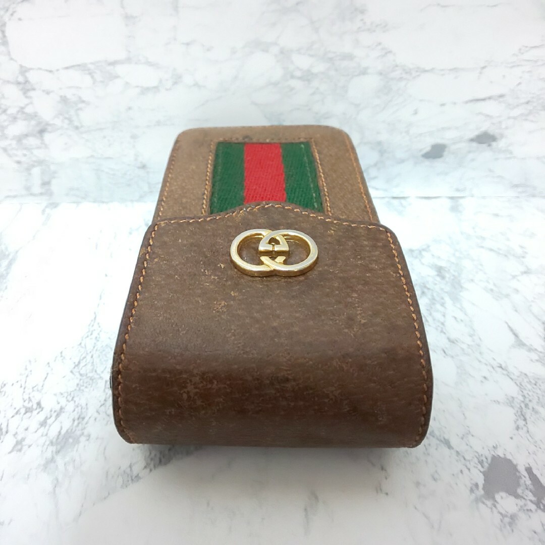 Gucci(グッチ)の【極希少】OLD GUCCI シェリーライン ヴィンテージ シガレットケース メンズのファッション小物(タバコグッズ)の商品写真