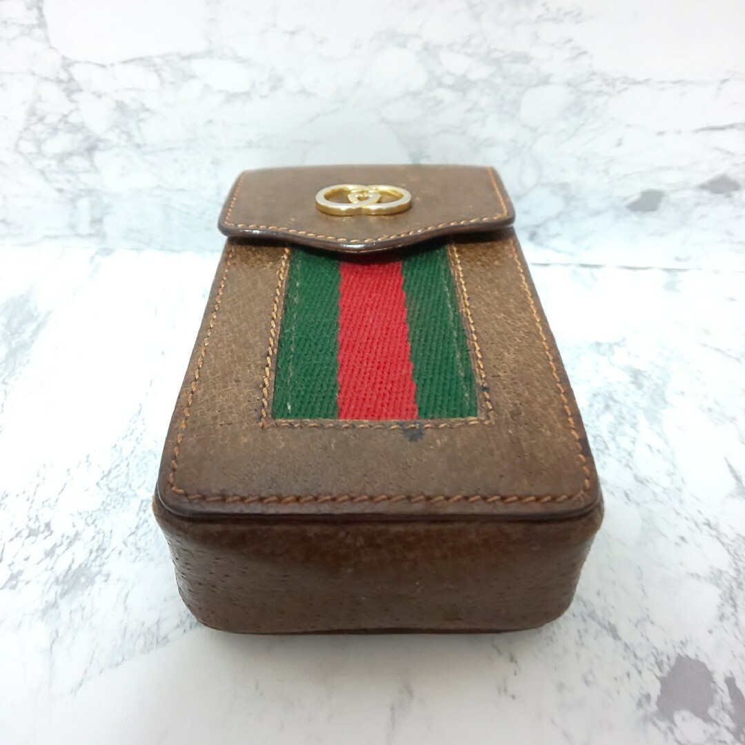 Gucci(グッチ)の【極希少】OLD GUCCI シェリーライン ヴィンテージ シガレットケース メンズのファッション小物(タバコグッズ)の商品写真