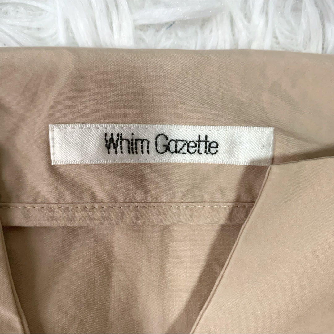 Whim Gazette(ウィムガゼット)の【美品】Whim Gazette キーネックシャツブラウス コットン  レディースのトップス(シャツ/ブラウス(長袖/七分))の商品写真