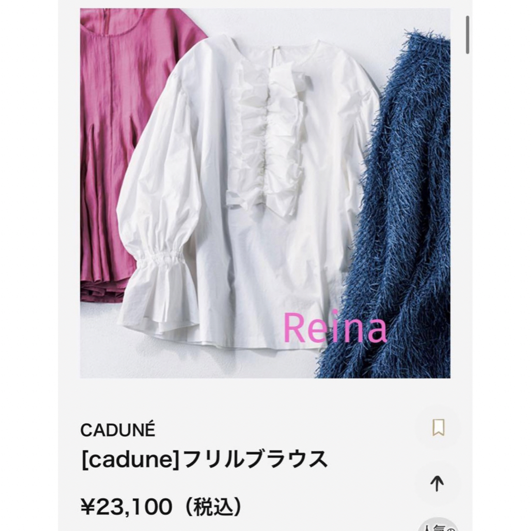 Drawer(ドゥロワー)の新品✨カデュネ　CADUNE　フリル　ブラウス　36　西山茉希　マイストラーダ レディースのトップス(シャツ/ブラウス(長袖/七分))の商品写真