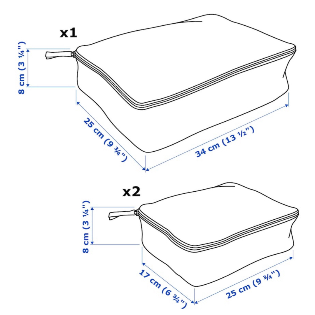 IKEA(イケア)のIKEA イケア　レンサレ　衣類用バッグ　3点セット インテリア/住まい/日用品の収納家具(ケース/ボックス)の商品写真