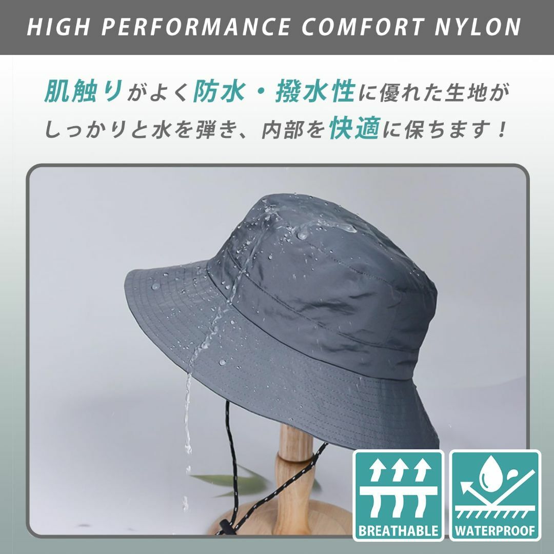 【色: カーキ】[DALO] ポケッタブル 防水 ハット ポータブルハット 帽子 メンズのファッション小物(その他)の商品写真