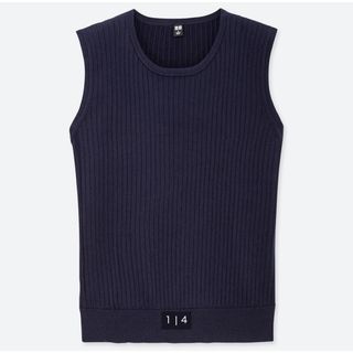 ユニクロ(UNIQLO)の【UNIQLO】UVカットスーピマコットンノースリーブセーター(カットソー(半袖/袖なし))