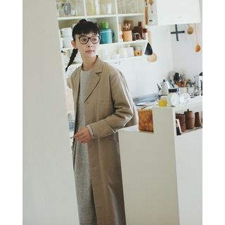 YAECA - 試着のみ!YAECA ステンカラーコート long KHAKI M*の通販 by YAECA - 試着のみ!YAECA ステンカラーコート long KHAKI M*の通販 by