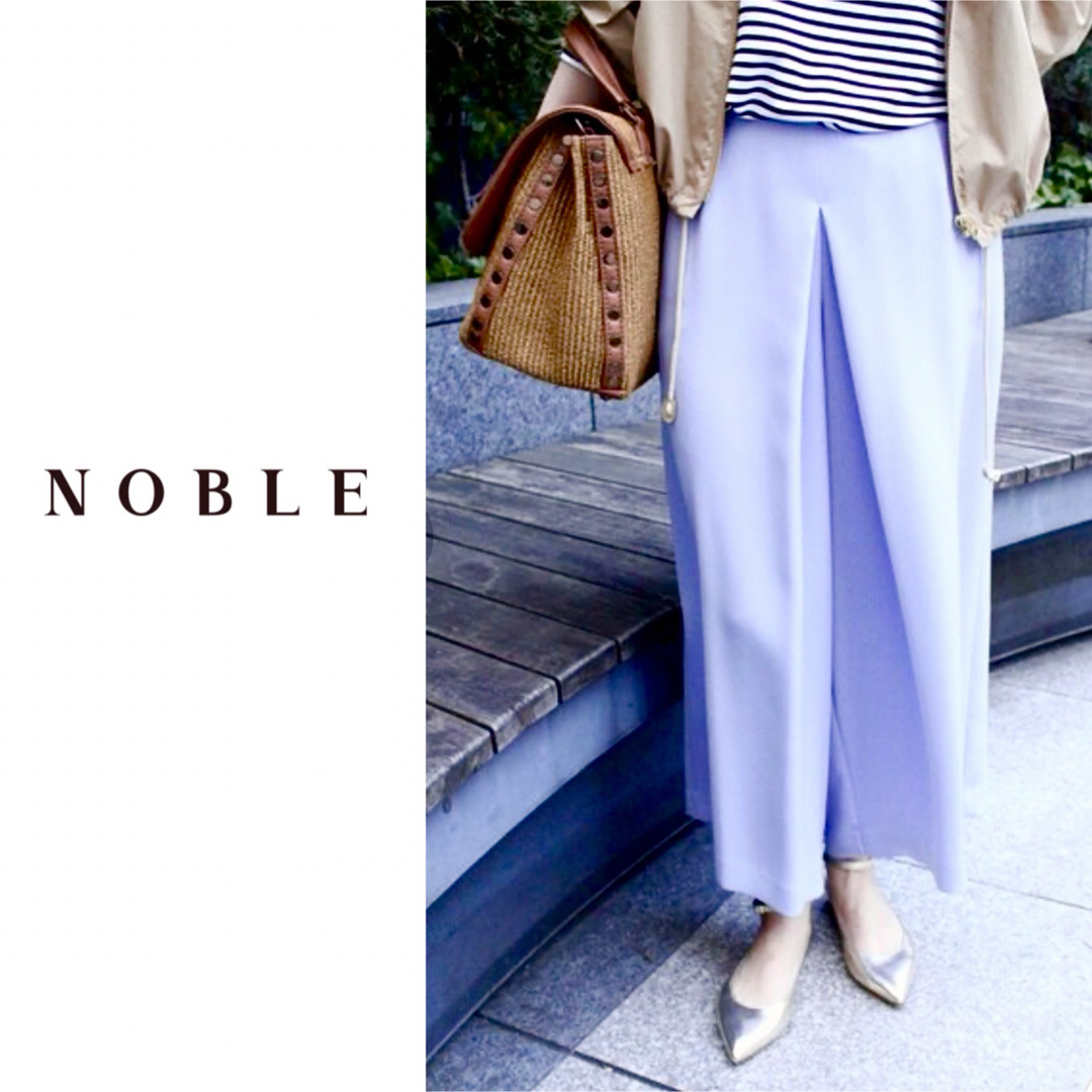 Noble(ノーブル)のNoble TA/Peニジュウオリワイドパンツ レディースのパンツ(バギーパンツ)の商品写真