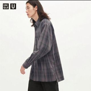 UNIQLO - EFCオーバーサイズ スタンドカラーシャツ（長袖）の通販 by