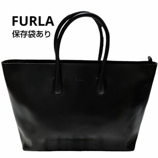 Furla - 定番カラー　FURLA　トートバッグ　レザー　黒　就活　ハンドバッグ　大容量