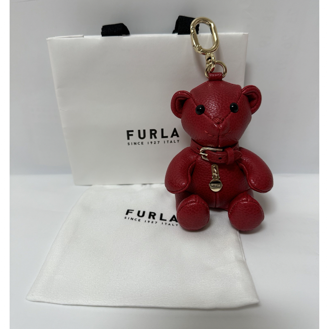 Furla(フルラ)のFURLA 赤いくまのチャーム ハンドメイドのファッション小物(バッグチャーム)の商品写真