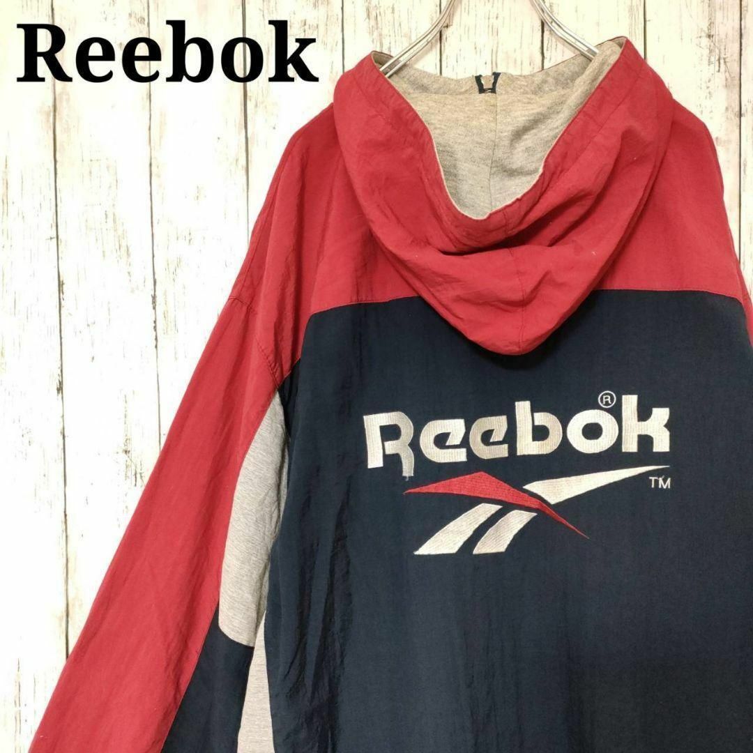 Reebok(リーボック)の90sリーボック 古着　ビッグサイズ　ビッグロゴ　y2kグランジ（834） メンズのジャケット/アウター(ナイロンジャケット)の商品写真