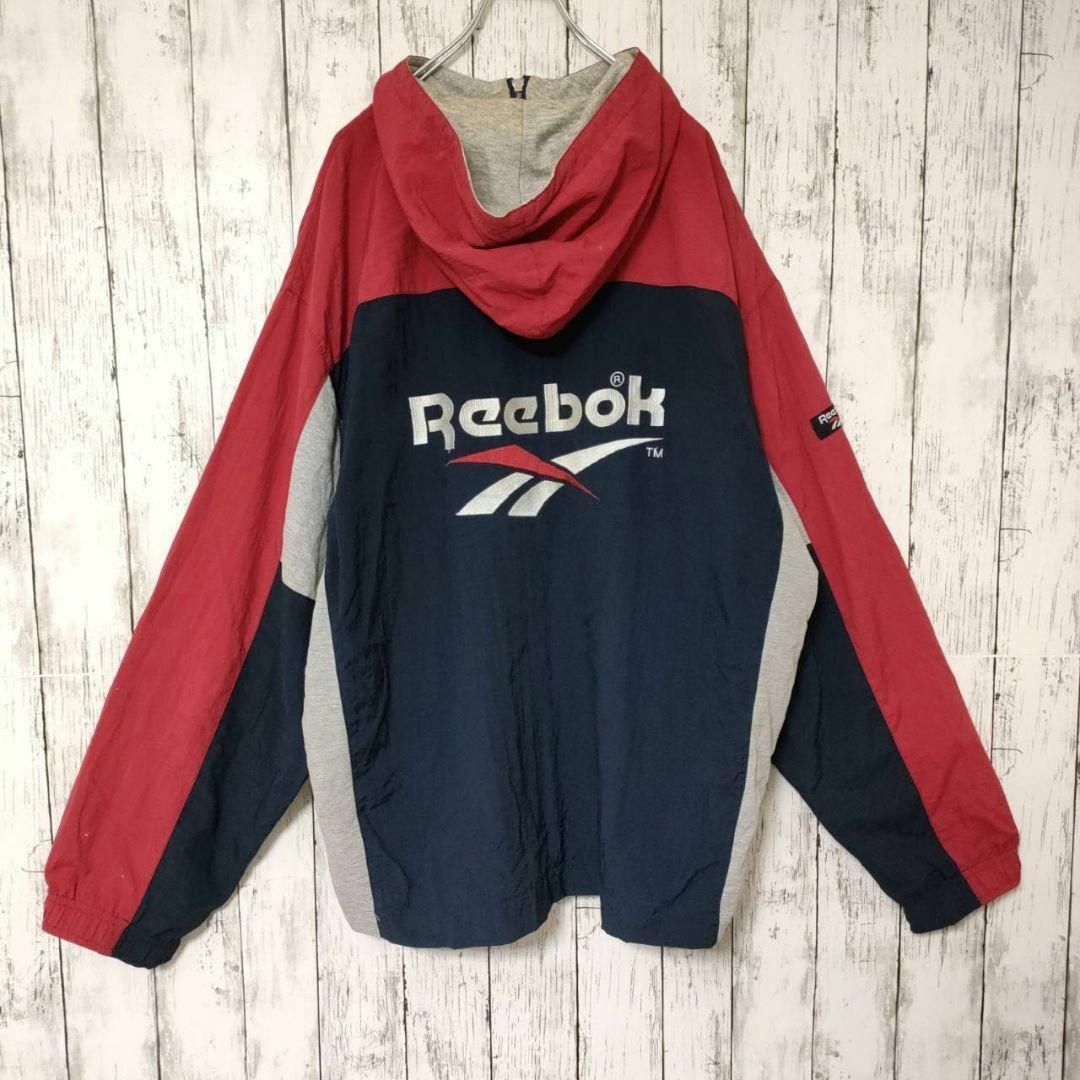 Reebok(リーボック)の90sリーボック 古着　ビッグサイズ　ビッグロゴ　y2kグランジ（834） メンズのジャケット/アウター(ナイロンジャケット)の商品写真