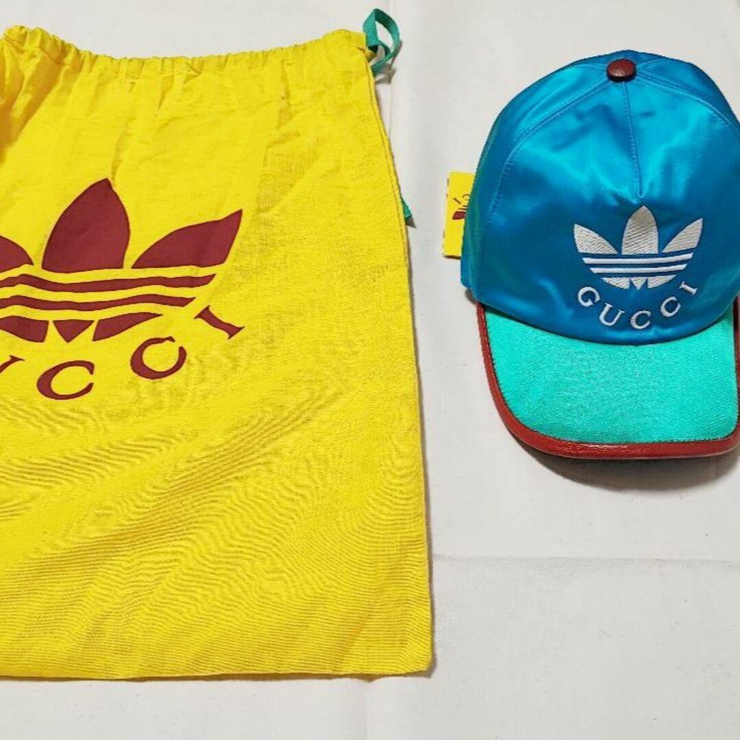 Gucci(グッチ)の新品未使用 adidas x GUCCI  コラボ ベースボールキャップ  L レディースの帽子(キャップ)の商品写真