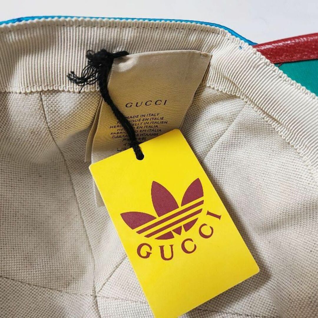 Gucci(グッチ)の新品未使用 adidas x GUCCI  コラボ ベースボールキャップ  L レディースの帽子(キャップ)の商品写真