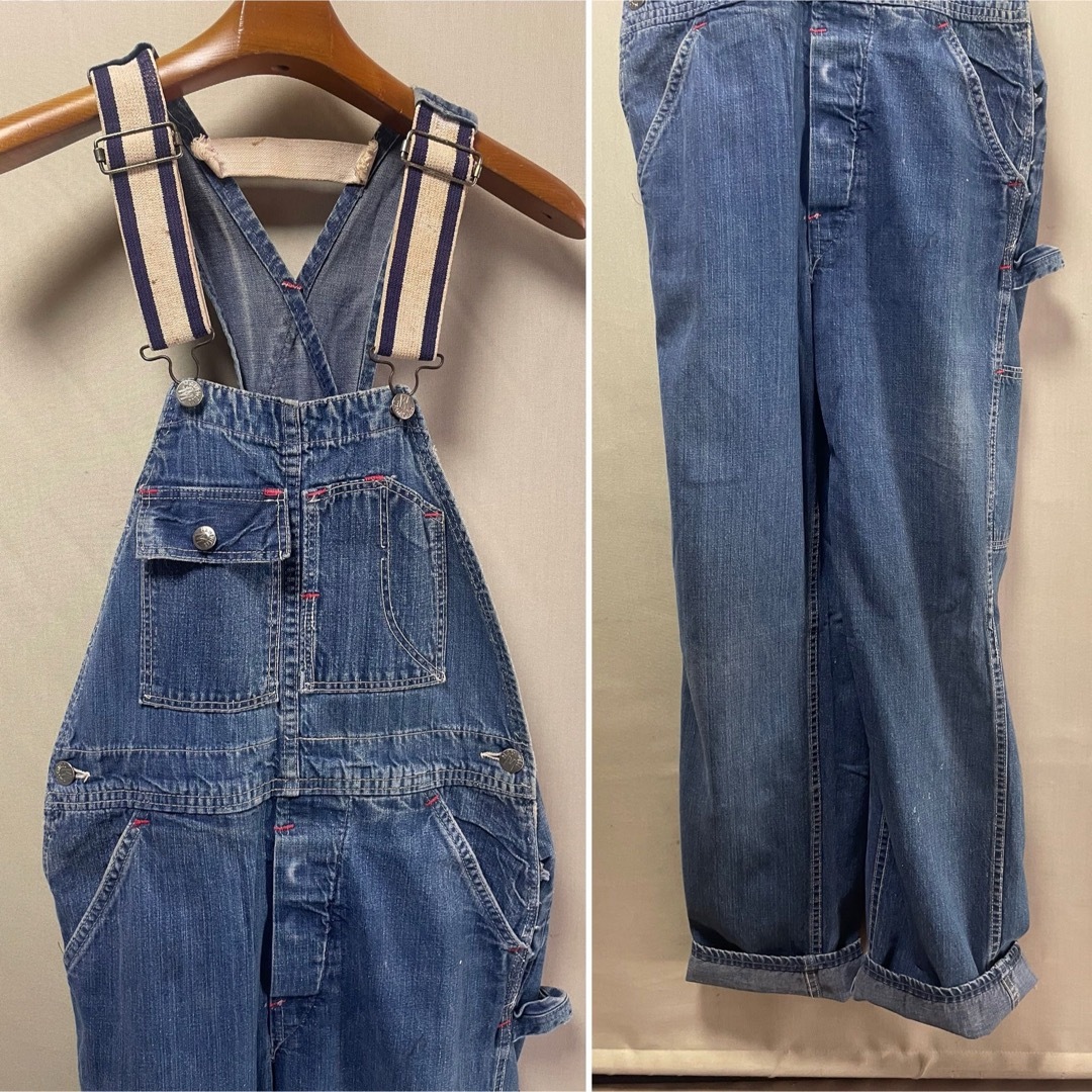 1960s MADE WELL  デニムオーバーオール  Size 32 メンズのパンツ(サロペット/オーバーオール)の商品写真