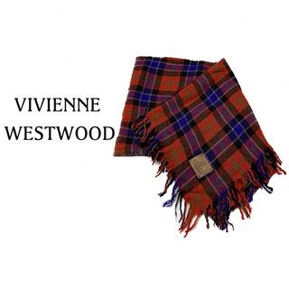 ヴィヴィアンウエストウッド(Vivienne Westwood)のヴィヴィアンウエストウッド【美品】タータンチェック フリンジ ストール(ストール/パシュミナ)