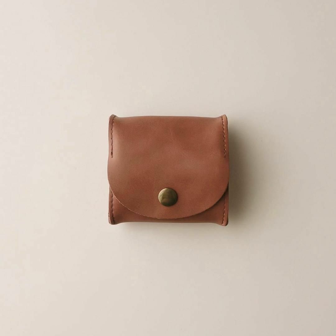 韓国♡小物　brown leather　おしゃれ　シンプル　財布　コイン入れ スマホ/家電/カメラのスマホアクセサリー(iPhoneケース)の商品写真