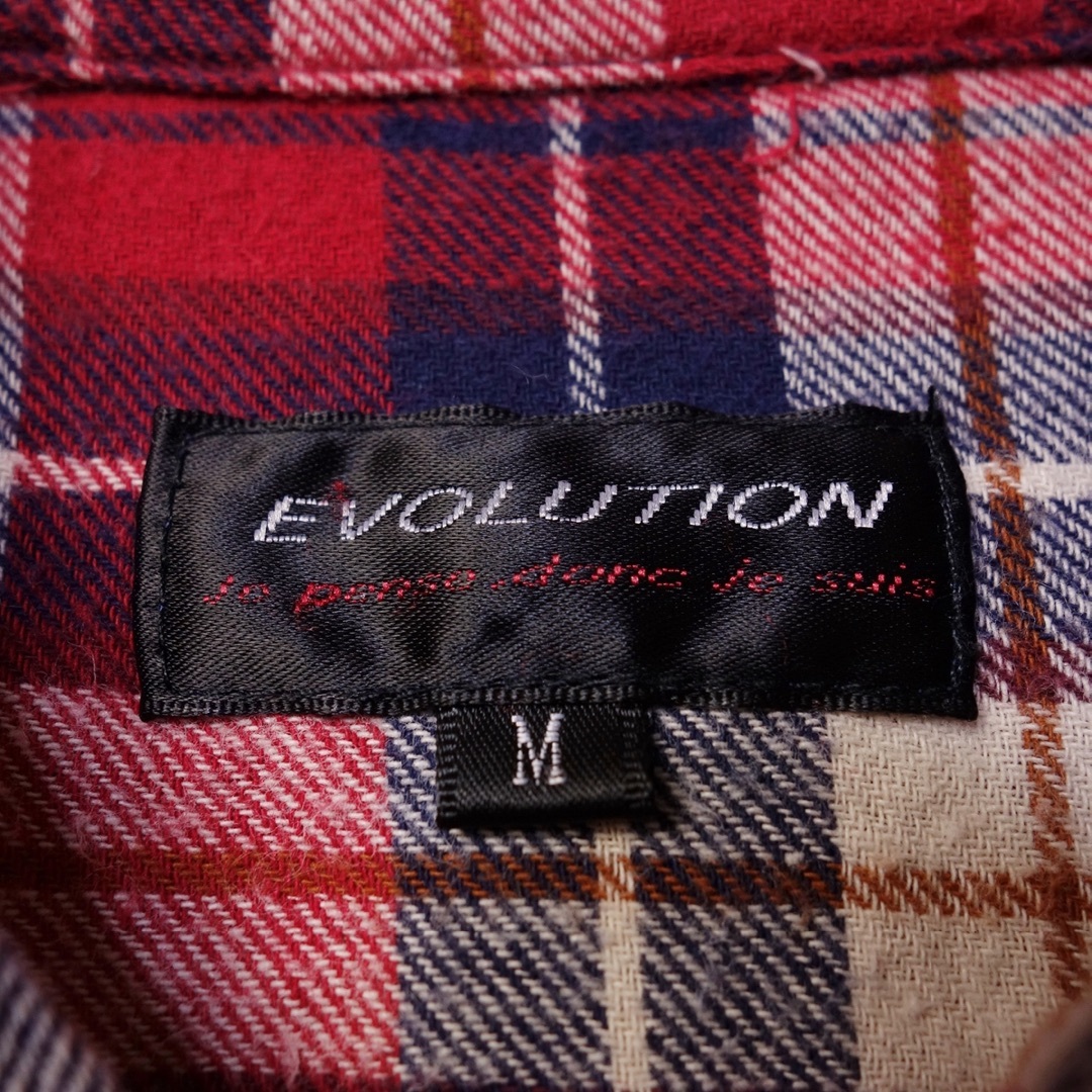 EVOLUTION(エボリューション)のMサイズ 長袖ネルシャツ メンズ EVOLUTION 古着 LO43 メンズのトップス(シャツ)の商品写真