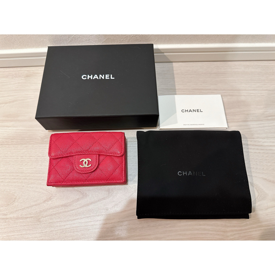 CHANEL(シャネル)の4/30までの出品　最終価格　CHANEL 財布　キャビアスキン　ピンク レディースのファッション小物(財布)の商品写真