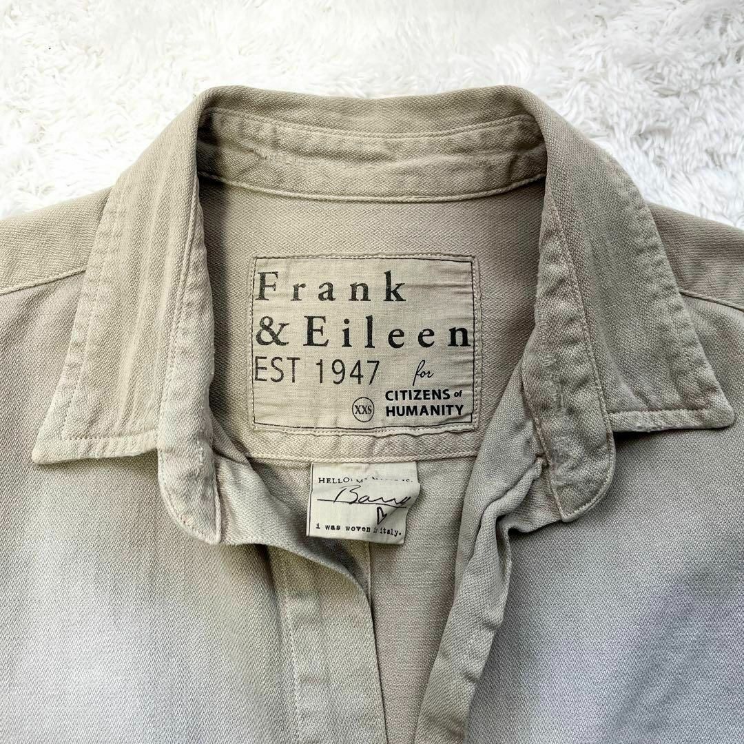 Frank&Eileen(フランクアンドアイリーン)のフランクアンドアイリーン デニムシャツ ダメージ加工 スキッパー ベージュ レディースのトップス(シャツ/ブラウス(長袖/七分))の商品写真