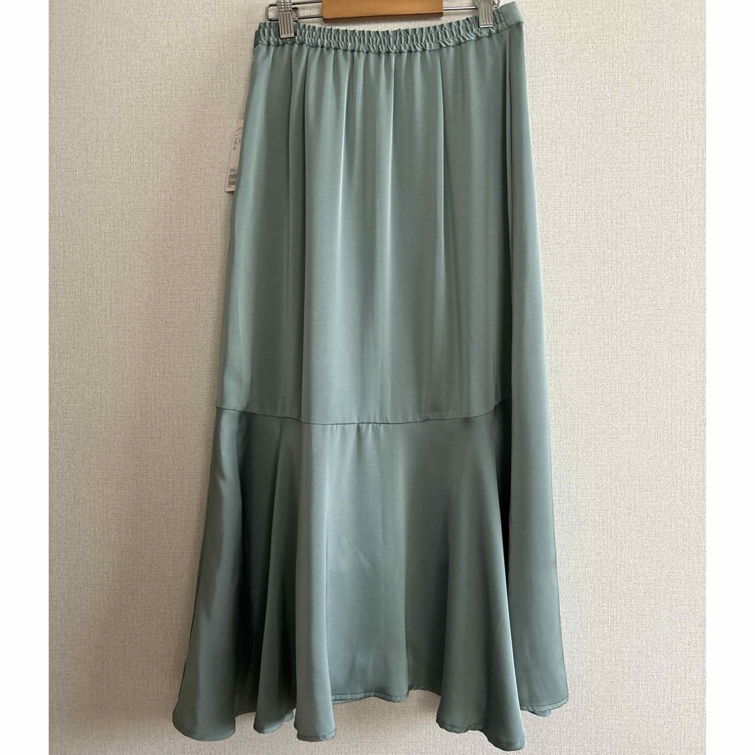UNITED ARROWS green label relaxing(ユナイテッドアローズグリーンレーベルリラクシング)のグリーンレーベルリラクシング　ロングスカート  フレアスカート  ミント　新品 レディースのスカート(ロングスカート)の商品写真