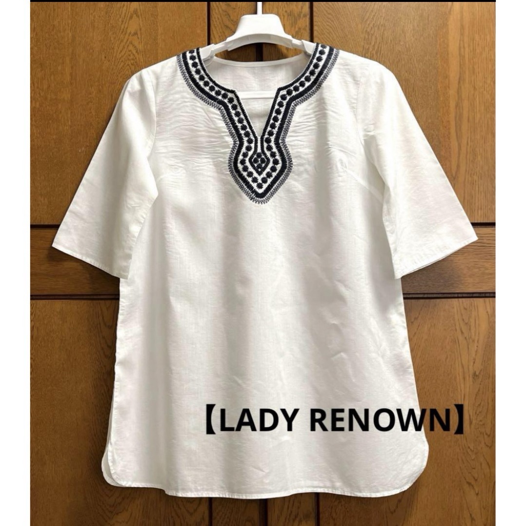 【LADY RENOWN】レナウン刺繍チュニックブラウス レディースのトップス(チュニック)の商品写真